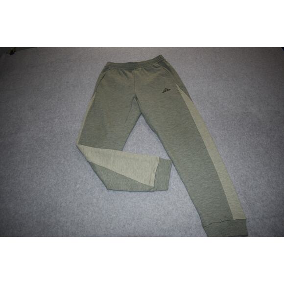 Adidas Gym Pants Joggers Mens Size Small Slight Tapered Polyester Blend Green - Picture 2 of 7